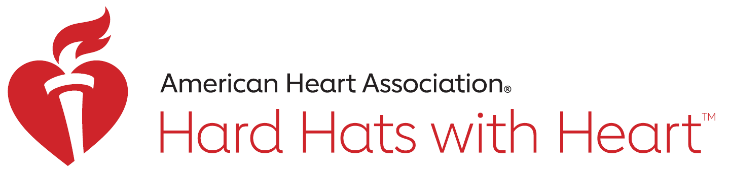 American Heart Association Hard Hats with Heart Logo