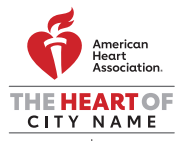 American Heart Association Heart of CITY logo